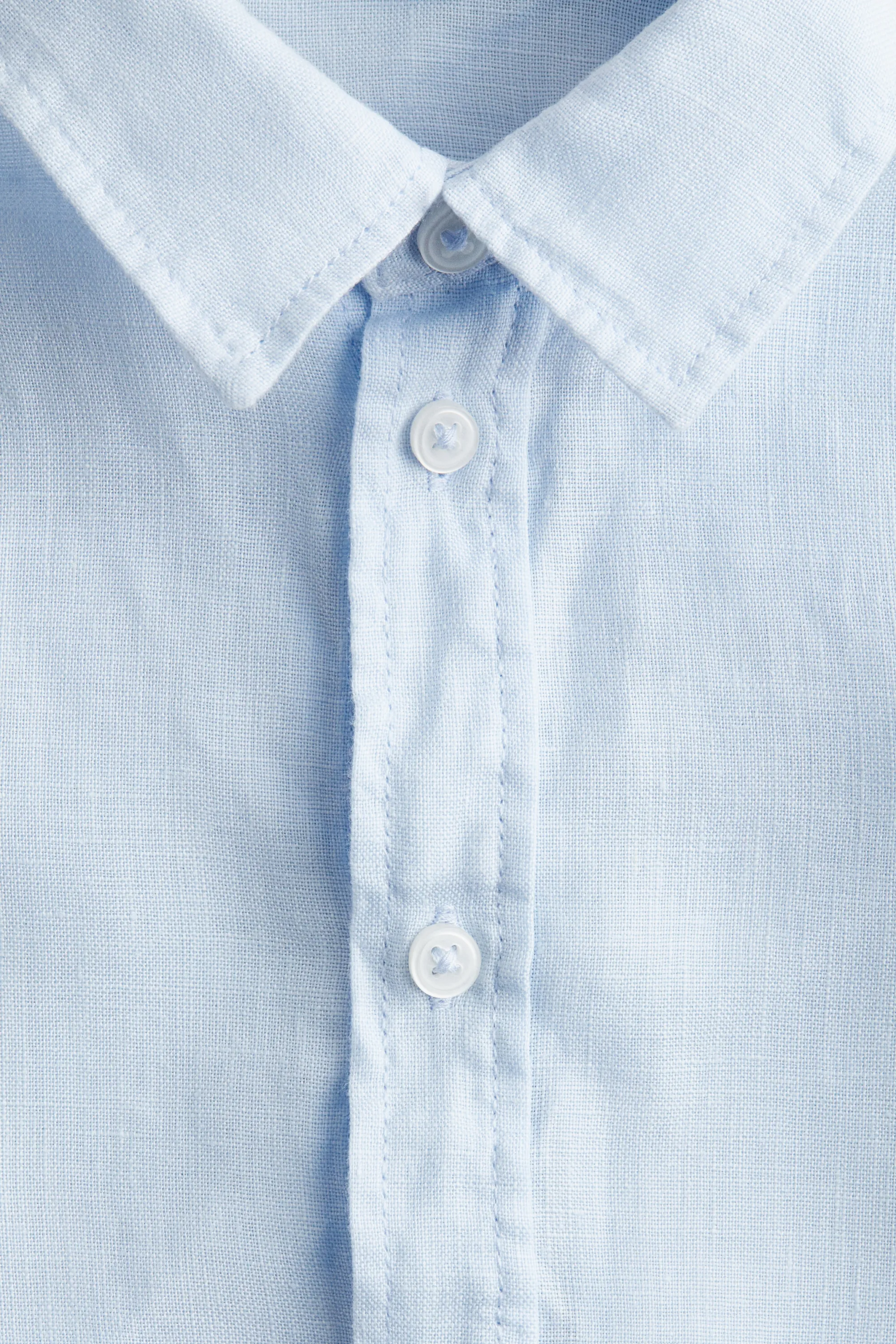 Chemise loose en lin - Bleu clair