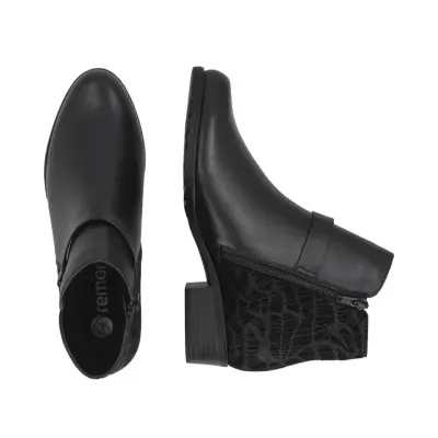 Bottines Remonte D6894-00 Noires - Lacets Grande Pointure Femme — photo 4