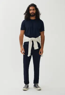 Le t-shirt mérinos - Bleu marine — photo 3
