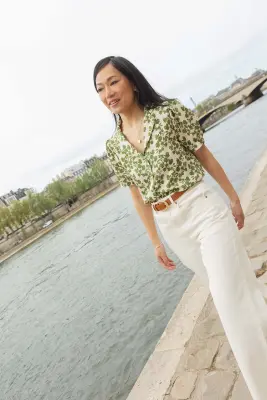Jean wide Pauline - écru — photo 4