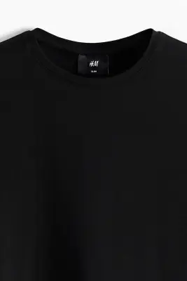 T-shirt Slim Fit - Noir — photo 4