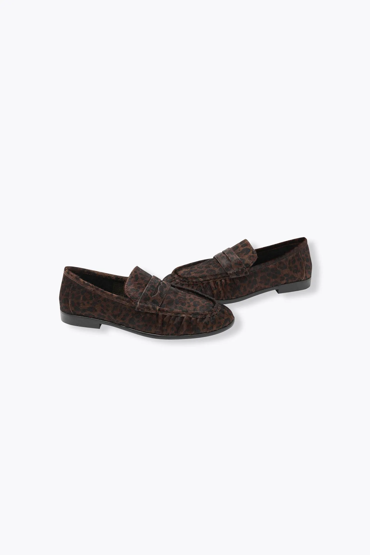 Mocassins léopard en cuir
