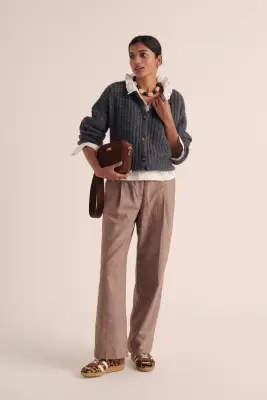 Pantalon John marron chiné — photo 3