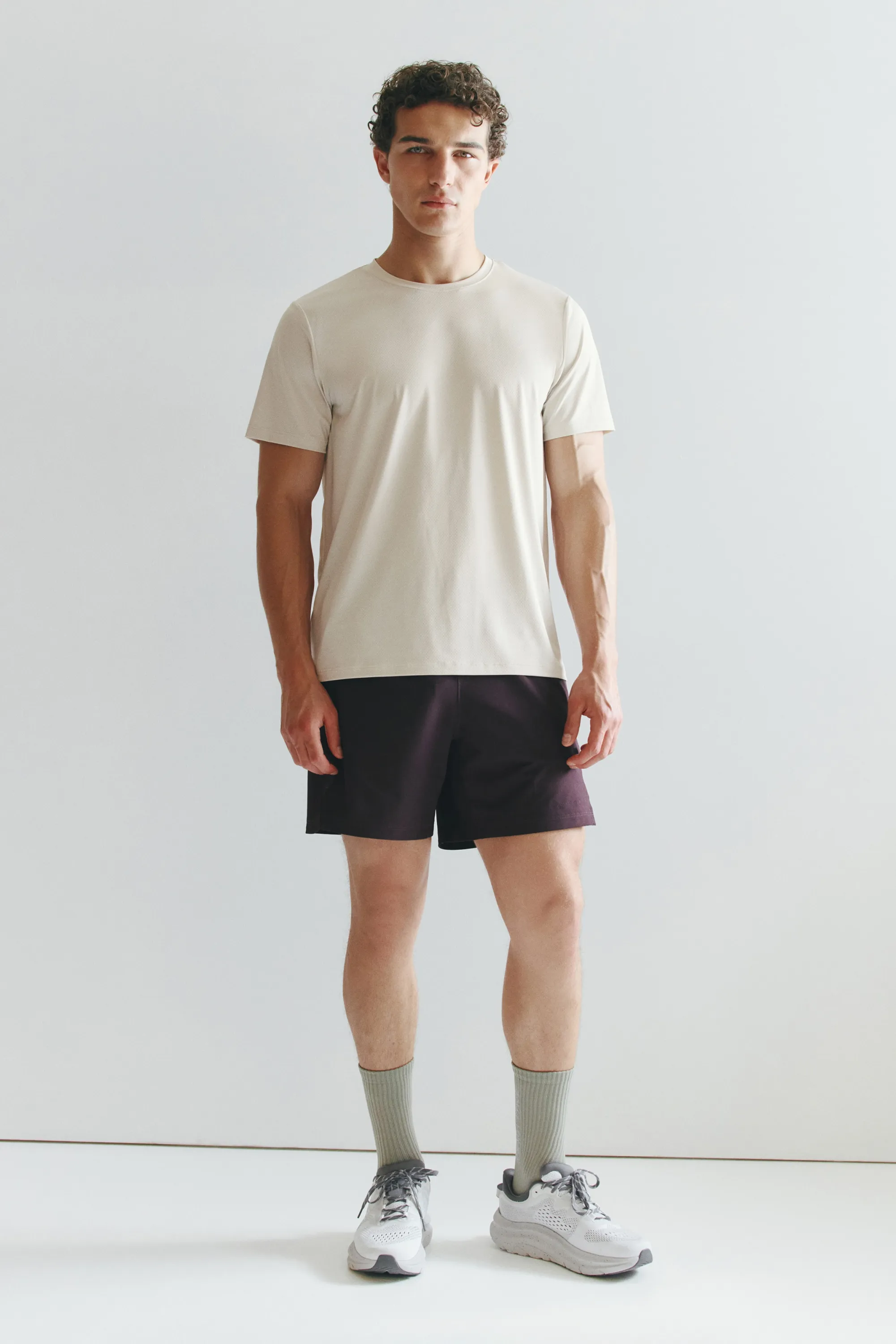 T-shirt de sport en mesh DryMove™ - Écru