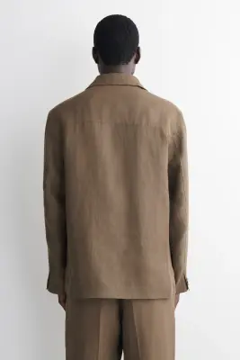 BLAZER FLOU EN LIN - SABLE — photo 3
