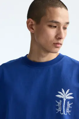 T-shirt imprimé Relaxed Fit en coton - Bleu/Hotel Imaginaire — photo 2