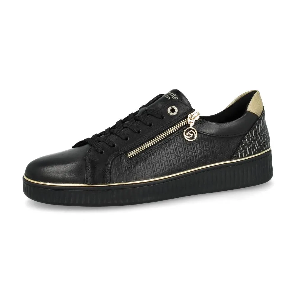 Baskets Remonte D2E00-03 Noires - Lacets Grande Pointure Femme