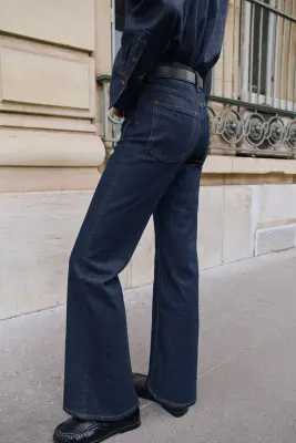 Flared High Jeans - Bleu denim foncé — photo 2