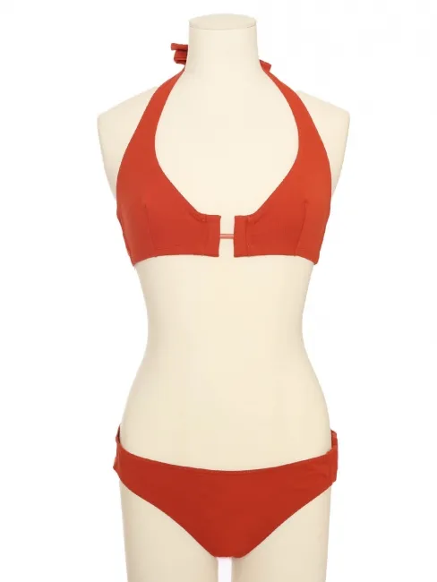 Maillot de bain terracotta culotte et haut triangle Prix boutique 450€ Taille M