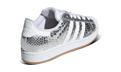Adidas Superstar II Patent Snakeskin Silver Metallic — photo 2