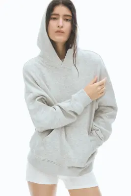 Hoodie - Gris clair chiné — photo 1