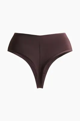 Lot de 3 culottes Brazilian en microfibre - Marron foncé/rose clair/crème — photo 4