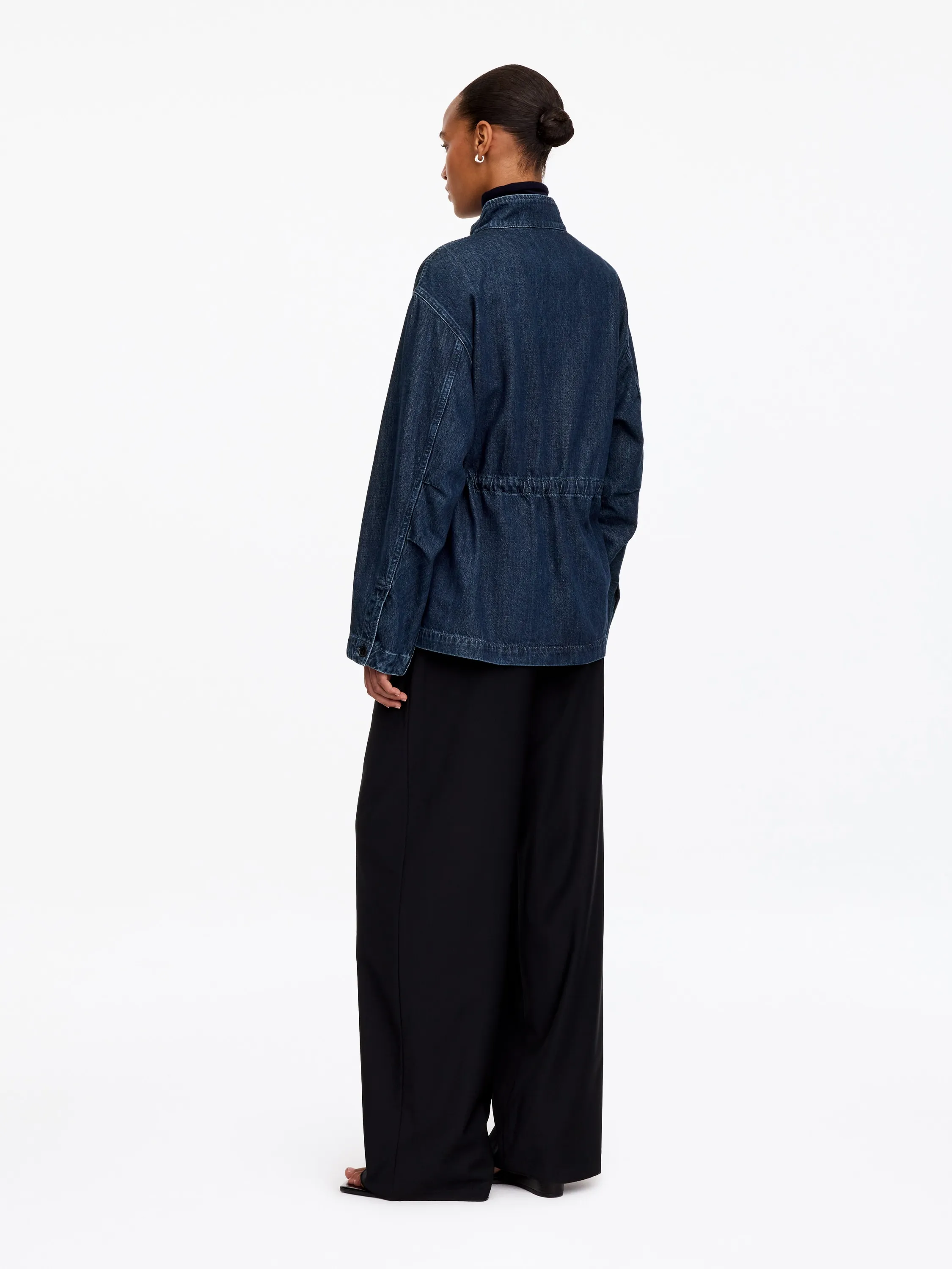Surchemise en denim de coton et lyocell - Bleu