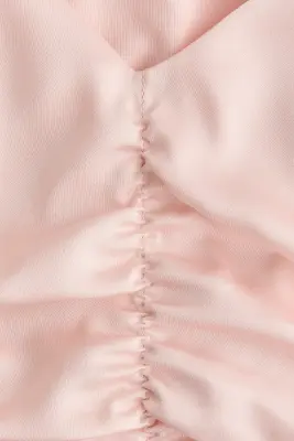 Top froncé en satin - Rose clair — photo 4