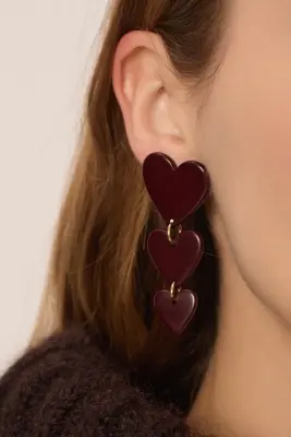 Boucles D'Oreilles Maureen Prune — photo 2