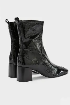 Bottines Clyde vernis froissé noir — photo 4