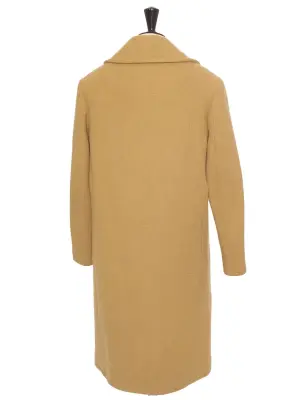 Manteau long en laine jaune moutarde kaki Prix boutique 3000€ Taille 38 — photo 5
