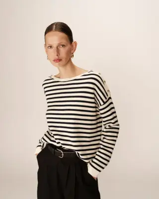 Pull Pachamama – Grace & Mila - Blanc cassé
