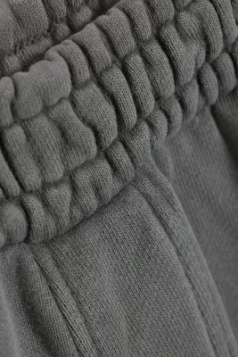 Pantalon de survêtement ample en coton épais - Gris foncé délavé — photo 4