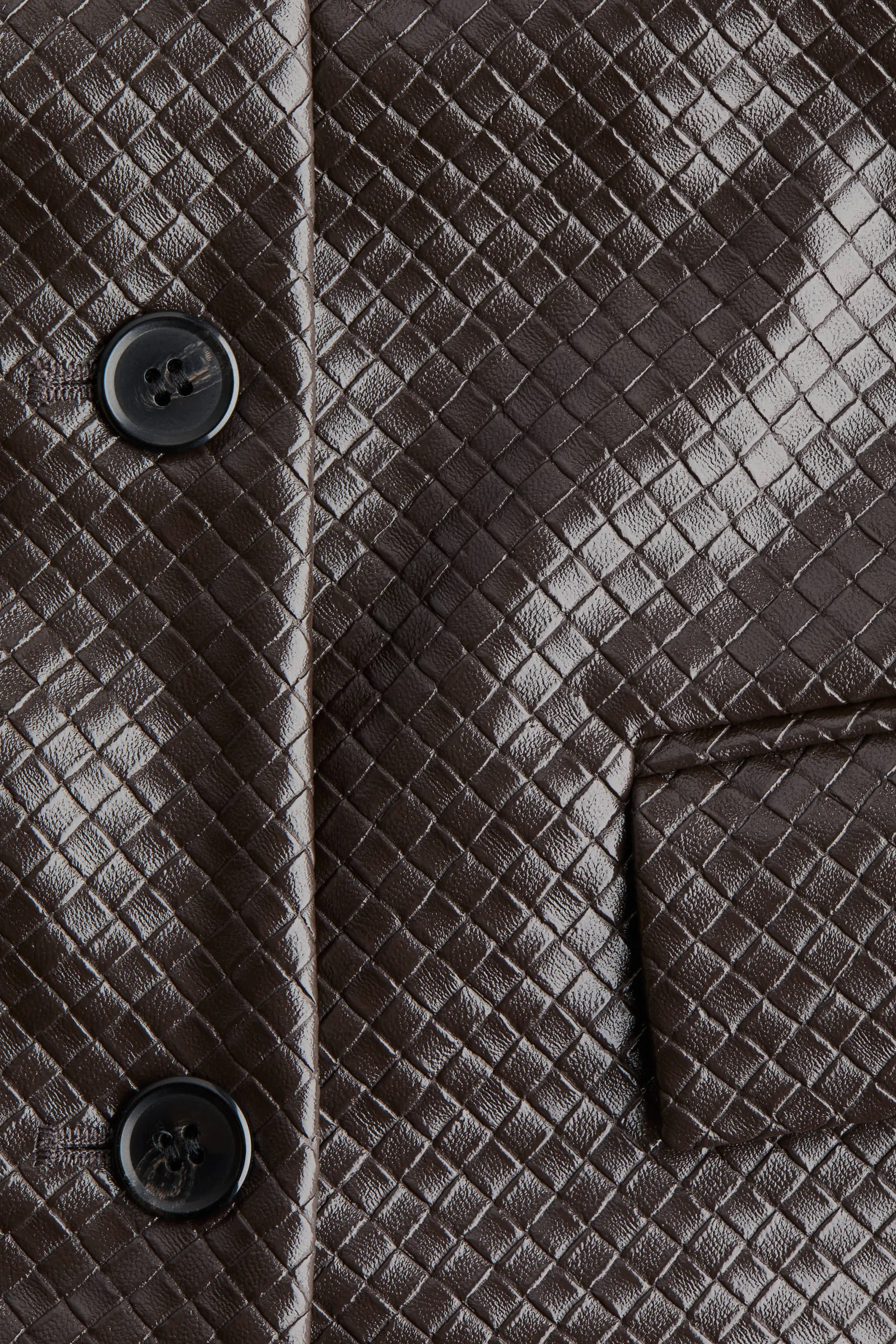 Veste en tissu enduit - Marron foncé
