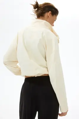 Pantalon large avec taille élastique - Noir — photo 2