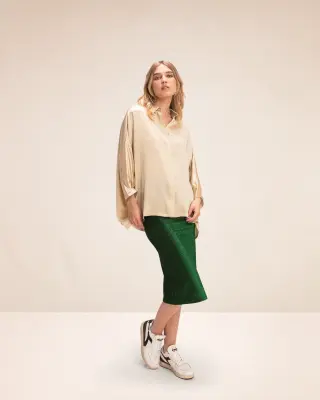Chemise Manon oversize en soie – Karma Koma — photo 2