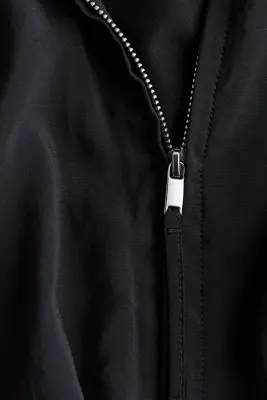 Veste oversize avec cordon de serrage - Gris foncé — photo 4