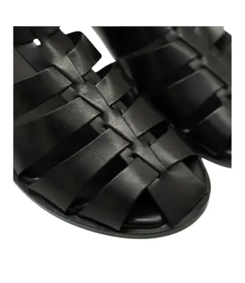 Sandales en cuir Pescador black - Dragon Diffusion — photo 3