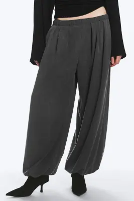 Pantalon ballon de costume - Gris foncé chiné — photo 1