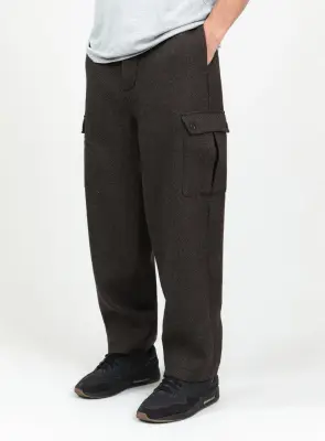 Cargo Pants in Chocolate 100% Italian Wool — photo 2