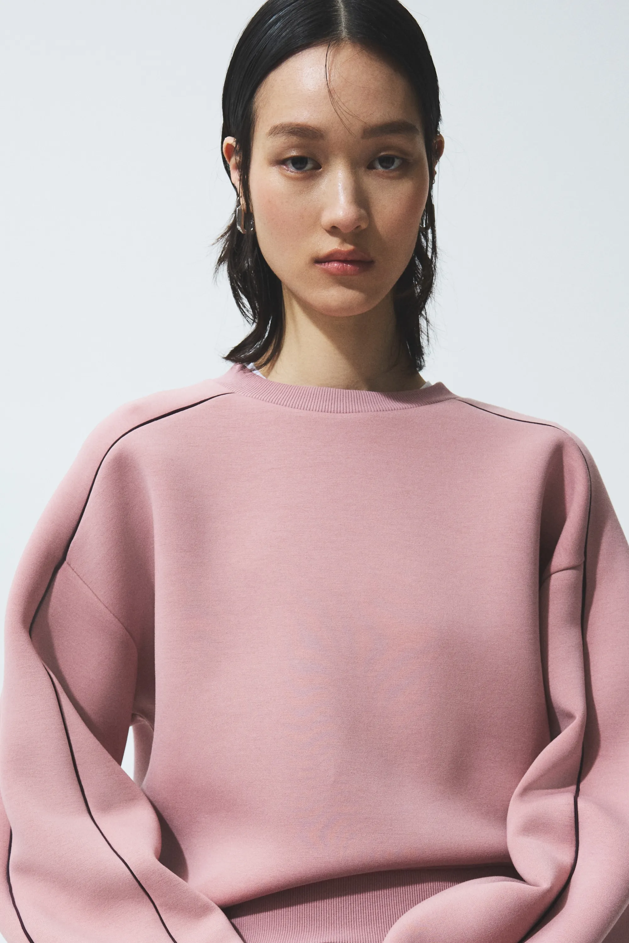 Sweat en scuba - Rose clair