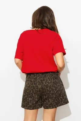 T-shirt basique col V Femme — photo 4