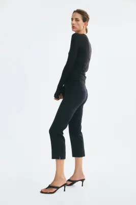 Pantalon Capri avec plis - Bleu marine — photo 2