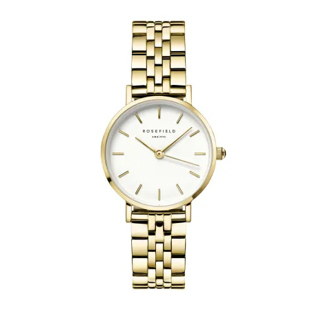 Montre Rosefield Small Edit Blanc Or 26WSG-267