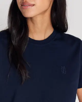 Tee-shirt Bree bleu marine brodé — photo 2