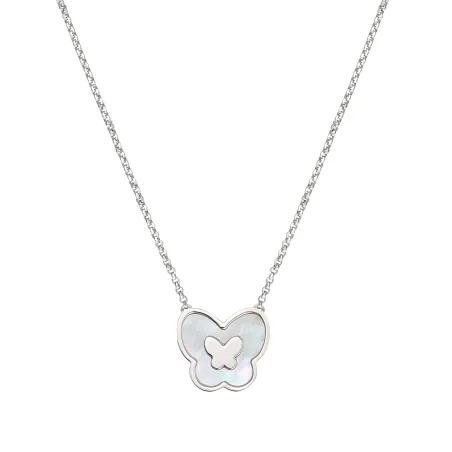 Collier argent pendentif papillon 600034