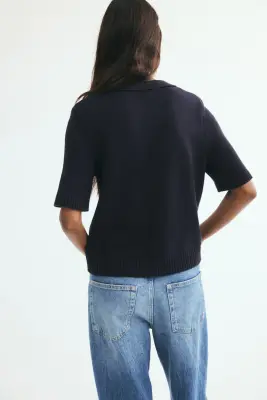 Gilet à manches courtes - Bleu marine — photo 3