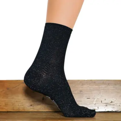 Socquette chevron noir Brillo — photo 1
