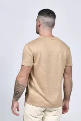 T-shirt Mixte Lin Kiplay x Splice - Camel — photo 3