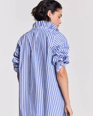 Chemise Léonor rayures blanc et bleu — photo 5