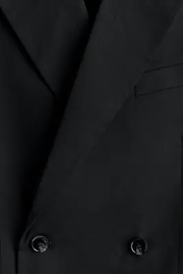 Veste Relaxed Fit à fermeture croisée - Noir — photo 4