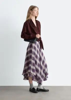 Blouse croisée - Rouge foncé — photo 5