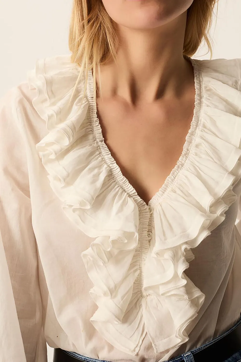 Blouse Sotinette Ecru