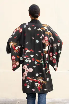 Haori Long brodé en Soie — photo 2