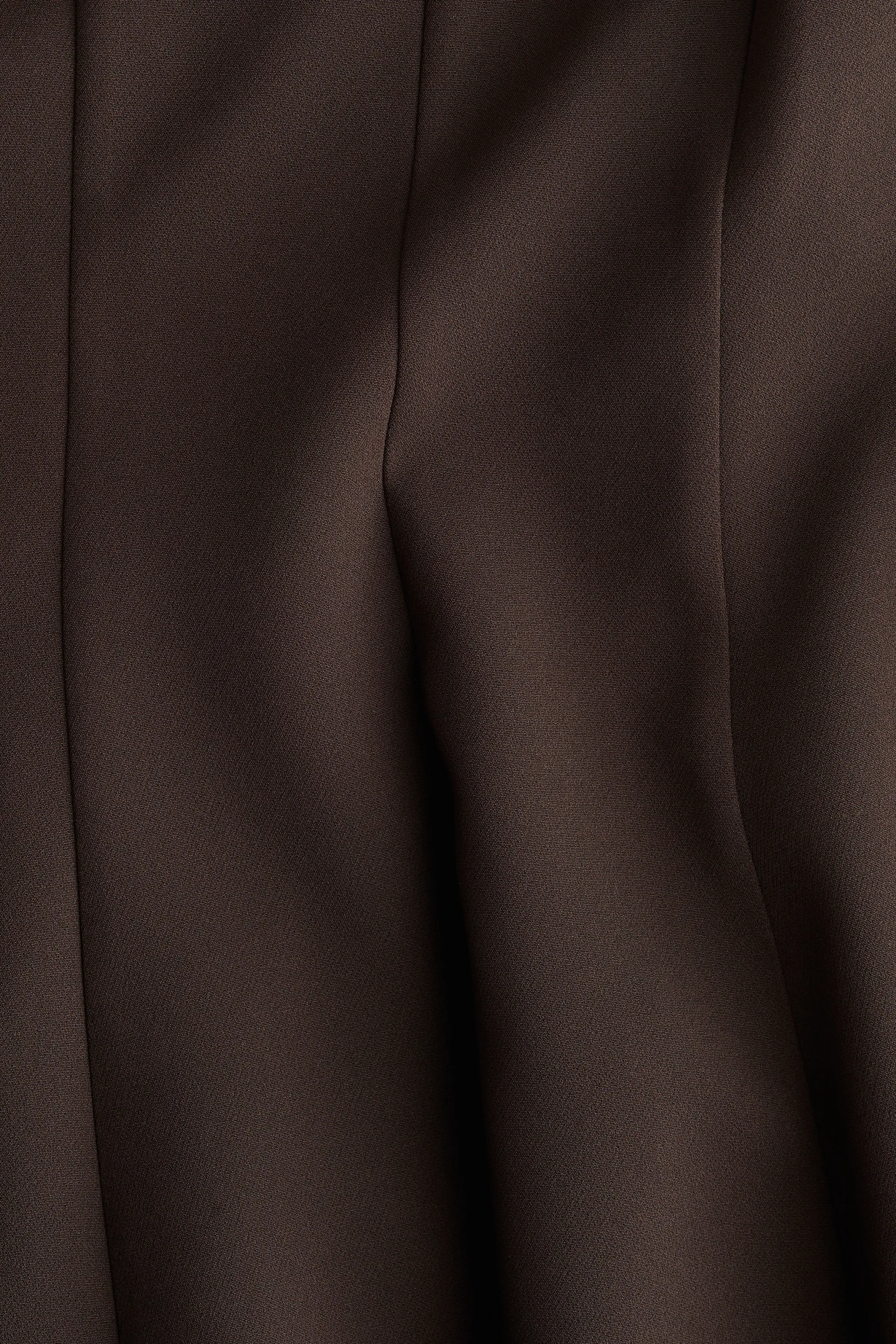 Robe avec jupe évasée - Marron foncé