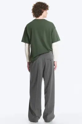 Pantalon de tailleur ample Uno - Gris foncé rayé — photo 3