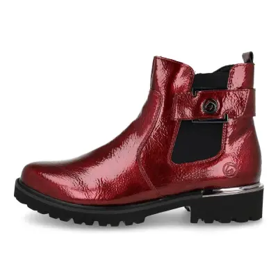 Bottines Remonte D8684-33 Rouges - Cuir Lacets Grande Pointure Femme — photo 2