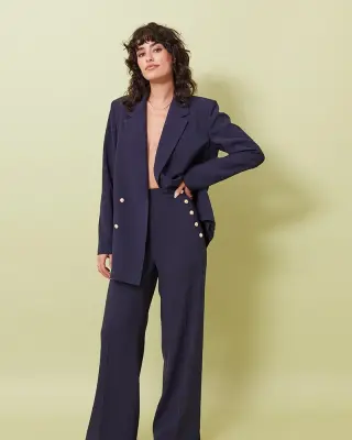 Veste blazer Gladisse Bleu marine – Grace & Mila — photo 3