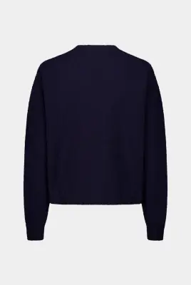 PULL LAINE MÉRINOS WOOLY - MARINE — photo 3