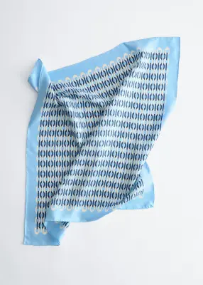 Foulard en soie imprimée - Bleu/Imprimé — photo 1